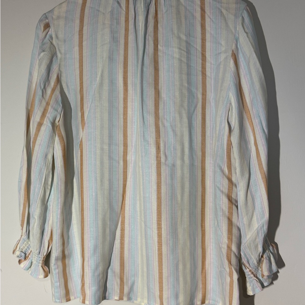 PAIGE Erenne Afternoon Glow Multi Pastel Stripe Blouse - Picture 4 of 7